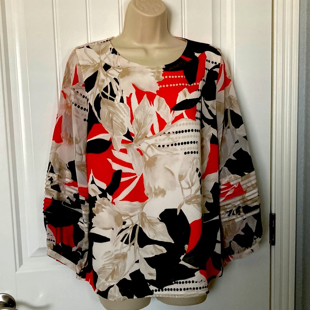 Calvin Klein lined blouse NWOT